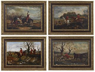 Four British Fox Hunting Paintings