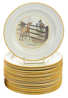 21 Ridgeways Horse Vignette Cabinet Plates