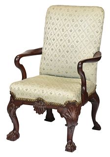 George II Style Carved Mahogany Child's Armchair