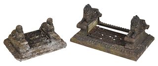 Two Figural Cast Iron Boot Scrapes