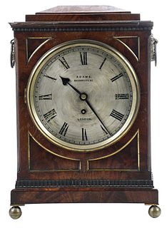 Regency Mantel Clock Signed Adams