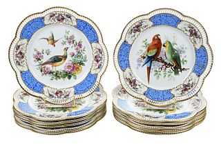 Set of 12 German Porcelain Dinner Plates