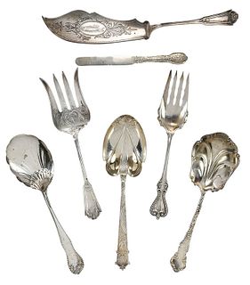 Seven Sterling Serving Pieces