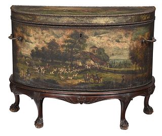 Dutch Neoclassical Style Demilune Commode