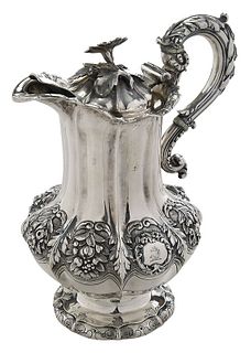 George IV English Silver Hot Water Jug