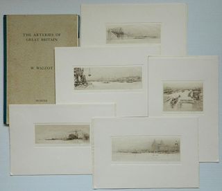 William Walcot set of 5 etchings and drypoints