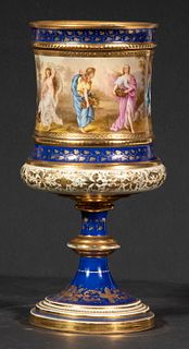ROYAL VIENNA STYLE PORCELAIN CHALICE