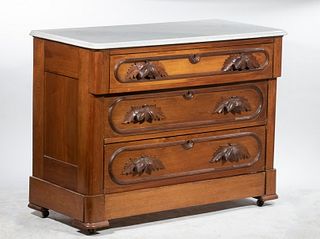 MARBLE TOP VICTORIAN DRESSER (AS IS)