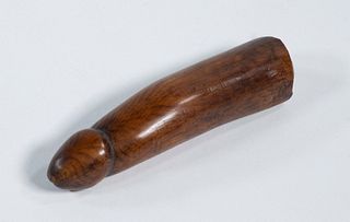 EARLY HAND CARVED AFRICAN PHALLUS FETISH