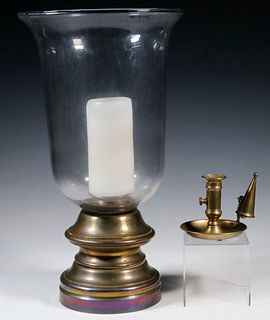 (2) BRASS CANDLE HOLDERS