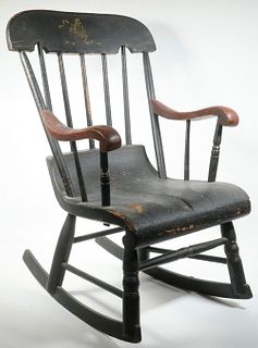 CHILD'S PAINTED ROCKING CHAIR