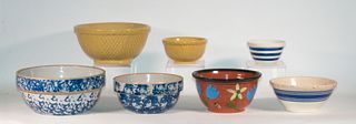 (7) ASSORTED POTTERY BOWLS