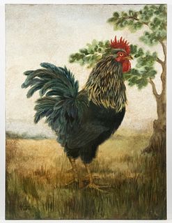 CONTEMPORARY PAINTING OF A ROOSTER