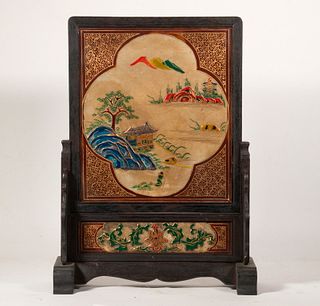 CHINESE STONE TABLE SCREEN