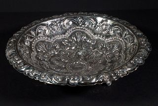 LATIN AMERICAN SILVER FOOTED BOWL