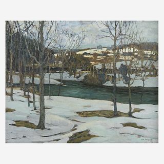 Walter Elmer Schofield (American, 1867–1944) River in Snow