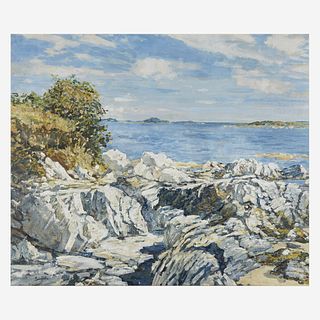 Walter Elmer Schofield (American, 1867–1944) Rocks and Sea, Chebeague Island, Maine