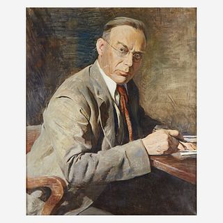 Daniel Garber (American, 1880–1958) Portrait of Dr. Roy Lynde
