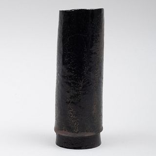 Otto Natzler Glazed Earthenware Cylindrical Vase