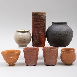 Group of Seven Studio Pottery Vessels