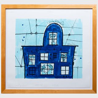 Carroll Dunham (b. 1949): Blue House