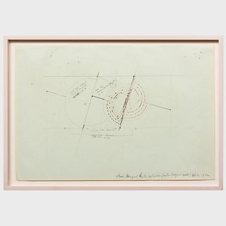Barry Le Va (b. 1941): Untitled (Study-Unequal Lengths Cut Circular with Diagonal Walls)