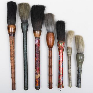 Group of Seven Chinese Calligraphy Brushes
