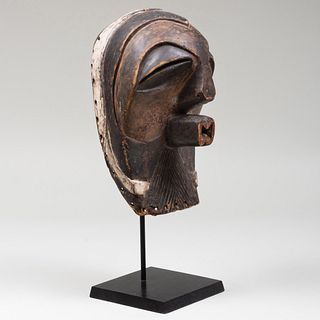 Kifwebe Polychrome Painted Wood Mask, Songe, Democratic Republic of the Congo