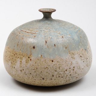 Studio Pottery Glazed Earthenware Vase