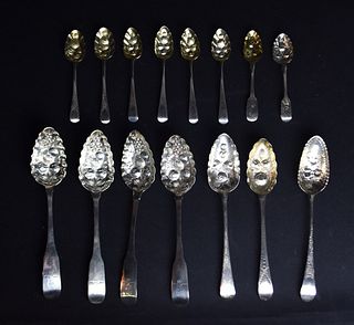 Irish & English Sterling Berry Spoons
