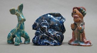 John Paul Miller 3 ceramic figures