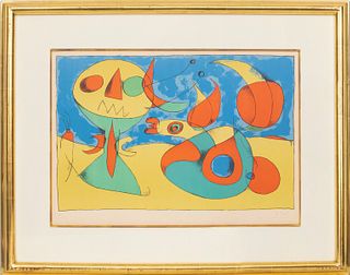 Joan Miro "Oiseau Zephyr" Color Lithograph 1960