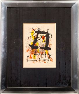 Joan Miro "Hai-Ku" Lithograph in Colors, 1967