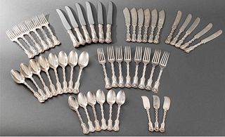 Whiting "Imperial Queen" Silver Flatware, 48 Pcs.