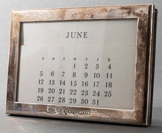 Tiffany & Co. Sterling Silver Frame Desk Calendar