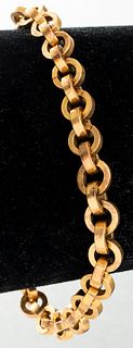 Antique Victorian 9K Yellow Gold Fob Chain