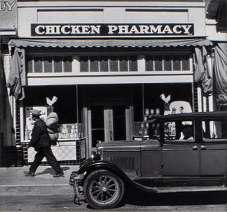 John Gutmann "The Chicken Pharmacy" Gelatin Silver