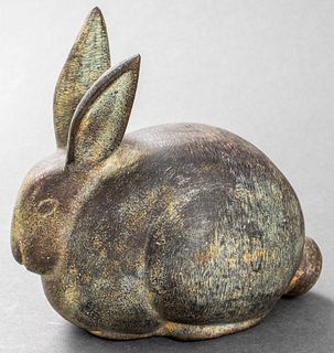 Japanese Bronze Rabbit Sculpture