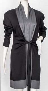 Balenciaga Black and Grey Knit Tunic Dress