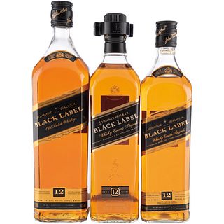 Johnnie Walker Black Label. 12 años. Blended. Scotch whisky. Piezas: 3.