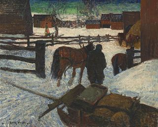 Leal Mack, Untitled (Winter Farm Scene)