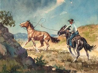 Vic Donahue, Untitled (Roping the Runaway Mare), 1969