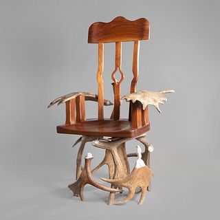 Tonawanda Seneca, Stonehorse Goeman, Carved Antler Chair