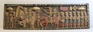 Carved And Paint Decorated Egyptian Revival