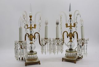 An Art Deco Pair of Candelabra Lamps.