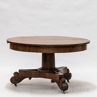 Empire Mahogany Extension Pedestal Dining Table