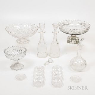 Group of Colorless Glass Items