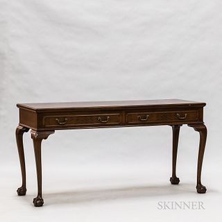 Chippendale-style Mahogany Library Table