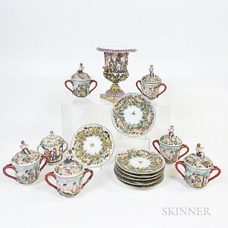 Group of Capodimonte Porcelain Items