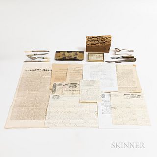 Group of Items Related to the Charter Oak, C.B. Bowers, and the Hartford Insurance Company